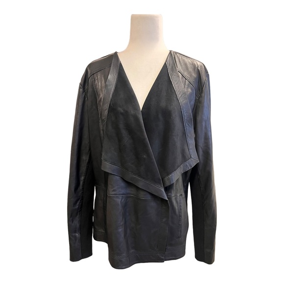 Sejour Waterfall Front Leather Jacket 1X - Picture 4 of 12